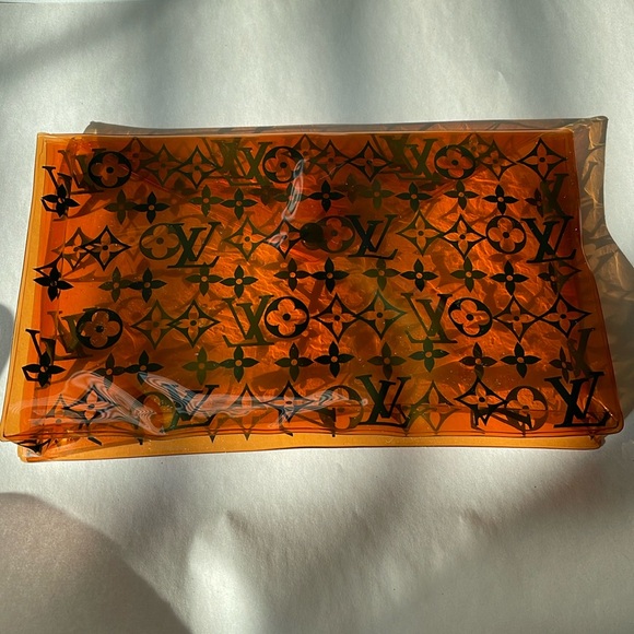 Louis Vuitton Monogram plastic Clutch bag toiletry pouch amber transparent lux - Picture 5 of 9